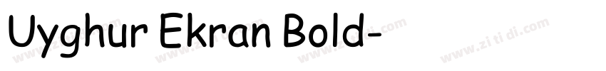 Uyghur Ekran Bold字体转换